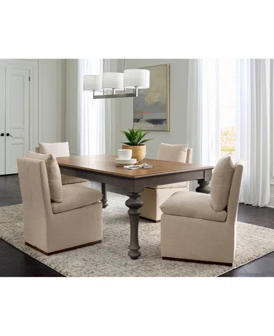 Macy's 5 Pc. Set (mandeville Rectangular Dining Table & 4 Kenity Ii Side Chairs), Created For  In Brown