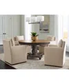 Macy's 5 Pc. Set (mandeville Round Dining Table & 4 Kenity Ii Arm Chairs), Created For  In Brown