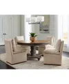 Macy's 5 Pc. Set (mandeville Round Dining Table & 4 Kenity Ii Side Chairs), Created For  In Brown