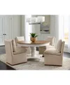 Macy's 5 Pc. Set (mandeville Round Dining Table & 4 Kenity Ii Side Chairs), Created For  In White