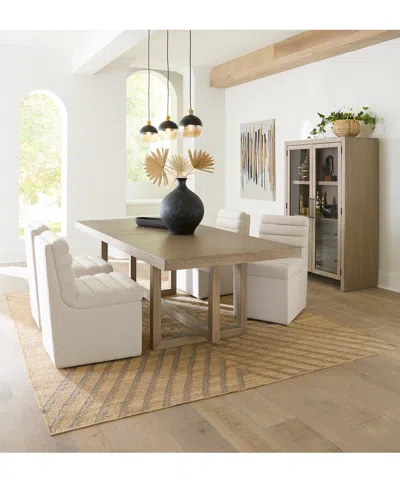 Macy's 5-pc. Set (portmore Rectangular Dining Table & 4 Clave Dining Chairs), Created For  In Linen