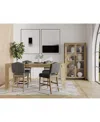 Macy's 5pc Counter Height Dining Set (davie Rectangular Table & 4 Jesilyn Stools) In Slate