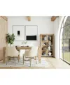 Macy's 5pc Counter Height Dining Set (davie Table & 4 Nelin Stools) In Ivory