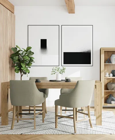 Macy's 5pc Counter Height Dining Set (davie Table & 4 Nelin Stools) In Sand