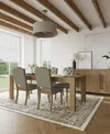 MACY'S 5PC DINING SET (DAVIE RECTANGULAR TABLE & 4 JESILYN CHAIRS)