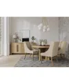 Macy's 5pc Dining Set (davie Round Table & 4 Nelin Chairs) In Ivory