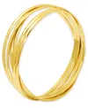 Macy's 6-pc. Layered Interlocking Bangles Set In Gold