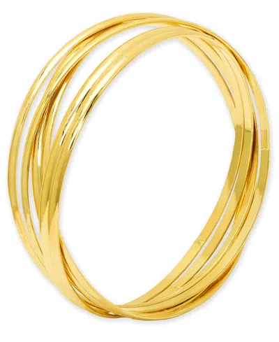 Macy's 6-pc. Layered Interlocking Bangles Set In Gold