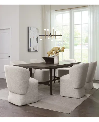 Macy's 7 Pc. Set (griffith Rectangular Dining Table & 6 Dimova Chairs), Created For  In Cloud