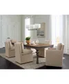 Macy's 7 Pc. Set (mandeville Rectangular Dining Table, 4 Kenity Ii Side Chairs & 2 Kenity Ii Arm Chairs), C In Brown