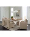 Macy's 7 Pc. Set (mandeville Rectangular Dining Table, 4 Kenity Ii Side Chairs & 2 Kenity Ii Arm Chairs), C In White