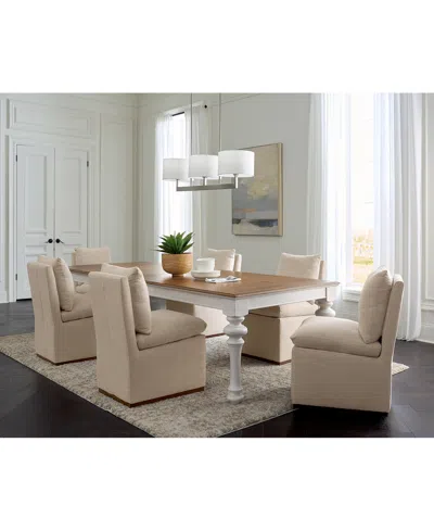 MACY'S 7 PC. SET (MANDEVILLE RECTANGULAR DINING TABLE & 6 KENITY II SIDE CHAIRS), CREATED FOR MACY'S