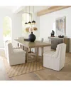 Macy's 7-pc. Set (portmore Rectangular Dining Table & 6 Clave Dining Chairs), Created For  In Linen
