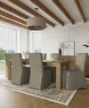 Macy's 7pc Dining Set (davie Rectangular Table & 6 Estby Chairs) In Sand