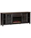 Macy's 96" Dawnwood 2pc Tv Console Set (96" Console And Fireplace) In Espresso