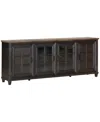 Macy's 84" Dawnwood Tv Console With 4 Doors In Espresso