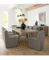 Macy's 9-pc. Set (portmore Rectangular Dining Table & 8 Clave Dining Chairs), Created For  In Flint