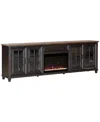 Macy's 96" Dawnwood 2pc Tv Console Set (96" Console And Fireplace) In Espresso