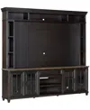 Macy's 96" Dawnwood 2pc Tv Console Set (96" Console And Hutch) In Espresso