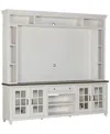 Macy's 96" Dawnwood 2pc Tv Console Set (96" Console And Hutch) In White