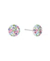 Macy's 9mm Crystal Half Ball Stud Earrings In Light Mult