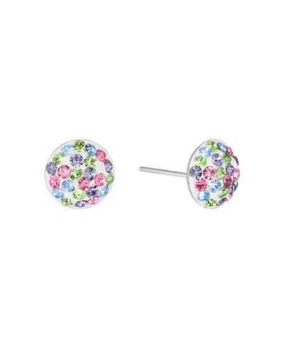 Macy's 9mm Crystal Half Ball Stud Earrings In Light Mult