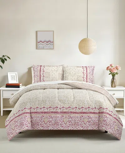 Macy's Adalia Reversible 3-pc. Comforter Sets In Pink