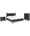 Macy's Addelyn 3 Pc. Set (california King Panel Bed, Chest & 3-drawer Nightstand) In Brown