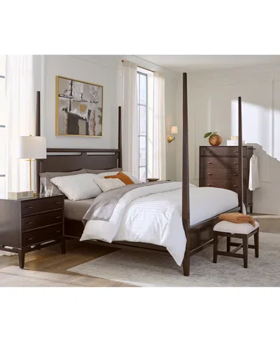 Macy's Addelyn 3 Pc. Set (california King Poster Bed, Chest & 3-drawer Nightstand) In Brown