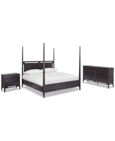 MACY'S ADDELYN 3 PC. SET (CALIFORNIA KING POSTER BED, DRESSER & 3-DRAWER NIGHTSTAND)