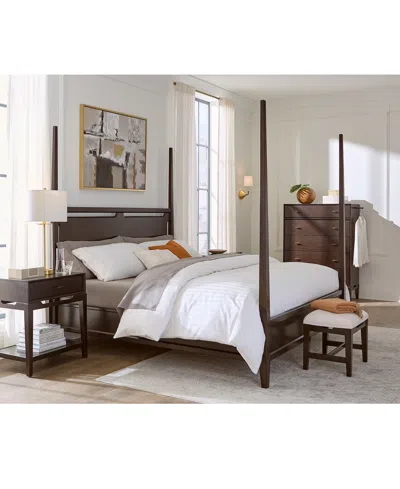 Macy's Addelyn 3 Pc. Set (king Poster Bed, Chest & 1-drawer Nightstand) In Brown