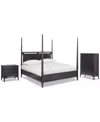 Macy's Addelyn 3 Pc. Set (california King Panel Bed, Chest & 3-drawer Nightstand) In Brown