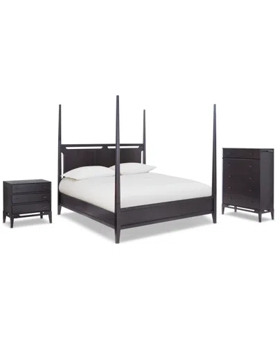MACY'S ADDELYN 3 PC. SET (KING POSTER BED, CHEST & 3-DRAWER NIGHTSTAND)