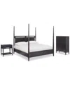 Macy's Addelyn 3 Pc. Set (california King Panel Bed, Chest & 3-drawer Nightstand) In Brown