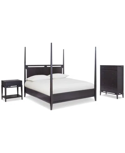 MACY'S ADDELYN 3 PC. SET (QUEEN POSTER BED, CHEST & 1-DRAWER NIGHTSTAND)