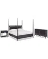 Macy's Addelyn 3 Pc. Set (california King Poster Bed, Dresser & 3-drawer Nightstand) In Brown