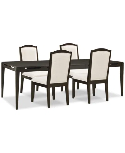 Macy's Addelyn 5-pc. Dining Set (table & 4 Chairs) In Brown