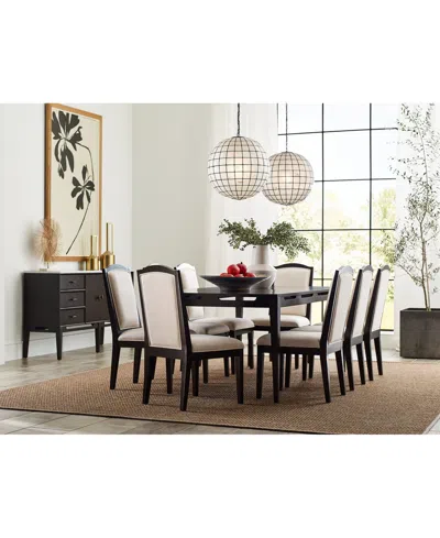 Macy's Addelyn 9-pc. Dining Set (table & 8 Chairs) In Brown