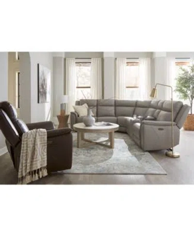 Macy's Addyson Leather Sectional Collection Created For Macys In Chocolate