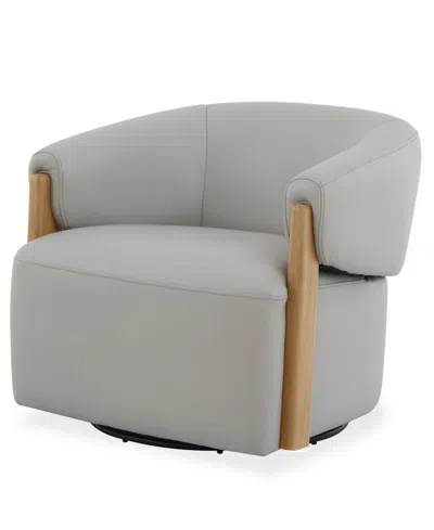 Macy's Aggie 28" Leather Accent Chair In Multi