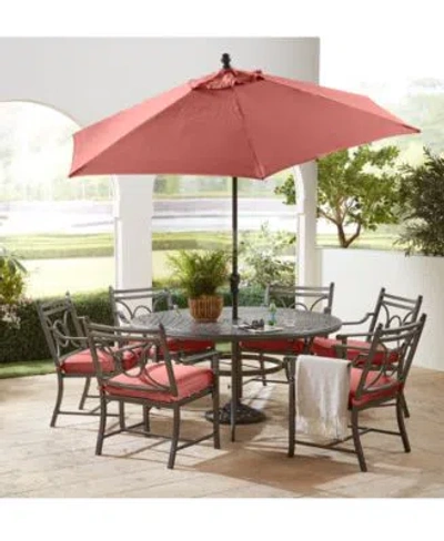 Macy's Agio Replacement Outdoor Dining Cushions Created For Macys In Peony Brick Red
