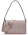 Macy's Alia Croc Magnetic Snap Shoulder Bag In Pink