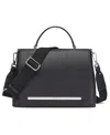 Macy's Alia Magnetic Snap Satchel Bag In Black