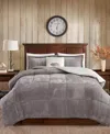 Macy's Alton 4-pc. Comforter Set, Full/queen In Grey,ivory