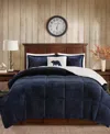 Macy's Alton 4-pc. Comforter Set, Full/queen In Navy,ivory