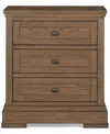 Macy's Alverton 3-drawer Nightstand In Brown