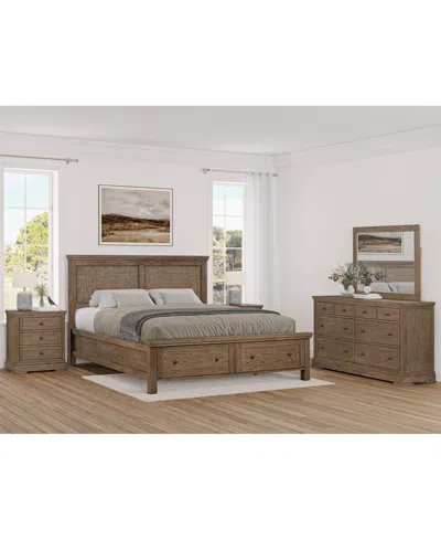 Macy's Alverton 3 Pc. California King Cane Storage Set (bed, Dresser & 3-drawer Nightstand), Created For Ma In Transparent