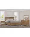 Macy's Alverton 3 Pc. Queen Cane Set (bed, Dresser & 1-drawer Nightstand), Created For  In Brown