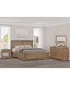 Macy's Alverton 3 Pc. Queen Cane Storage Set (bed, Dresser & 1-drawer Nightstand), Created For . In Transparent