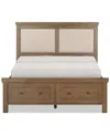Macy's Alverton Queen Upholstered Storage Bed, Created For  In Transparent